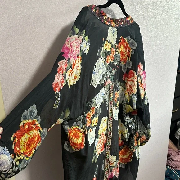 Johnny Was Multicolor Floral Kimono - Picture 12 of 16